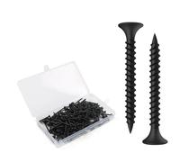 BOUMVID Vis Placo à Fixation Rapide M3.5 x 35 mm, 200 Pièces Vis Phosphatées Pour Plaque de Plâtre Sur Profilé en Acier Pour Cloisons Sèches, Vis Noires Tête en Trompette Pour Cloisons Sèches