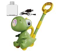 Boun à Bulles de Dinosaure, Machine à Bulles de Dinosaure | Maker de Bulle Automatique avec lumière LED - Dinosaur Push Backyard Toy pour garçons et Filles, 10 Trous, Plaisir en Plein air