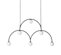 Bounce 116 Suspension Noir & Verre Blanc