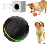 Bounce Ball,Interactive Vibrating Dog Balls,Automatic Rolling Smart Jumping Dogs Toy,4-Hour Playtime,USB Rechargeable,Durable & Safe Material,Relieves Boredom & Anxiety (Black)