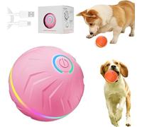 Bounce Ball,Interactive Vibrating Dog Balls,Automatic Rolling Smart Jumping Dogs Toy,4-Hour Playtime,USB Rechargeable,Durable & Safe Material,Relieves Boredom & Anxiety (Pink)
