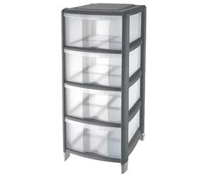 Bounce Generation Commode en Bambou 4 TIROIRS Gris CM.36X34h.80