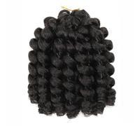 Bounce Lot de 6 cheveux courts bouclés au crochet pour femme Noir naturel 20,3 cm