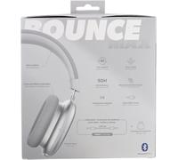 Bounce Max - Casque Sans Fil Circum-Aural Nouvelle Version, Confortable Et Englobant, Avec Connexion Bluetooth, Son Stéréo Avec Micro Intégré, Autonomie Jusqu`À 50 Heures \U2013 Silver