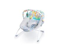 Bright Starts Transat pour bébé Safari Fun Vibrant avec jouets suspendus Harnais 3 points Gris TU