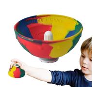 Bouncing Bowl Fidget Toys - 3piece DDurable Rubber 2.2in, Camouflage Jumping Sensory Toy | Stress Relief Half Mushroom Ball for Boys Girls Birthday Gift Party Favors and Classroom Prizes