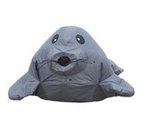 Phoque Bouncing Buddy Décoratif, 2 m de Large, Ripstop-Nylon Gris, Décoration de Plage et Pelouse