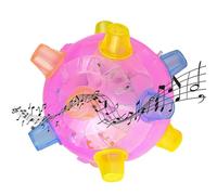 Bouncy Ball Pet Toy - Ball Jumping LED avec lumière et musique | Boule de rebond activée par un mouvement interactif pour chiens chats, jouet de puzzle éclatant pour l'exercice pour animaux de compagn