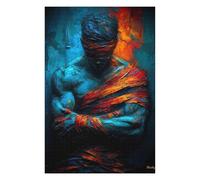Bound by Fire and Ice - Expressionist Figure Puzzle en Bois, 1000 pièces