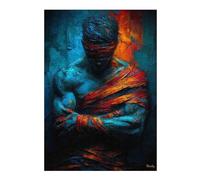 Bound by Fire and Ice - Expressionist Figure Puzzle en Bois, 300 pièces