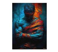 Bound by Fire and Ice - Expressionist Figure Puzzle en Bois, 500 pièces