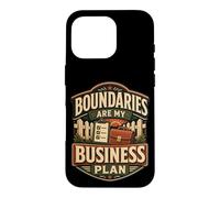 Boundaries are My Business Plan Humour limites Coque pour iPhone 16 Pro
