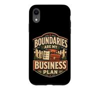Boundaries are My Business Plan Humour limites Coque pour iPhone XR