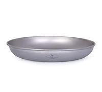 Boundless Voyage Assiette Plate en Titane ultraléger avec Sac de Transport Kit de Vaisselle et ustensiles en Titane pour Sac à Dos de Camping Ti13138B