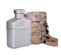 Boundless Voyage Bouteille de 1100 ml en titane 750 ml 400 ml Gobelet extérieur Camping Ustensile de cuisine Militaire Cantine Bouteille d'eau Set de cuisine Ustensile de cuisine Bouteille d'eau