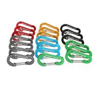 Boundless Voyage Crochet accrochant de Mini chaîne de Mousqueton d'alliage d'aluminium pour la randonnée de Camping 20pcs Mix Color