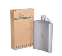 Boundless Voyage Flasque en Titane avec Entonnoir Camping Randonnée Escalade Poche Alcool Whisky Flacon Flacon Flacon Tasse à Vin Pot