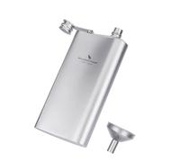 Boundless Voyage Flasque et 1 entonnoir, 250 ml, bouteille en titane ultra légère et durable, bouteille de camping pour whisky, vodka, vin, équipement de voyage en plein air 3074D
