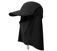 Boundless Voyage Hommes Femmes en Plein Air Chapeau Masque Visage Réglable Camping Randonnée Pêche Chapeau UPF 50+ D'été Jungle Cap