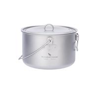 Boundless Voyage Outdoo Pot de Camping 300ml Titane avec Couvercle Pliant Bail Poignée Camping Randonnée Pique Nique Ultra Léger Portable Bouteille d'eau Tasse Spork Ensemble (1300ml boîte)