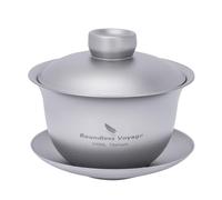 Boundless Voyage Tasse à thé Kung Fu avec soucoupe et couvercle - Bol à thé traditionnel chinois à double paroi - Ti3143D