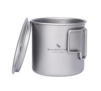 Boundless Voyage Tasse de camping en titane à une seule couche, tasse à thé, café ultra légère et portable, 220 ml, 350 ml, 500 ml (Ti3058D-350 ml)
