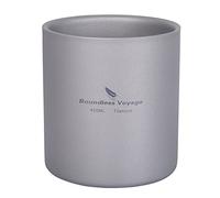 Boundless Voyage Tasse en titane Mini tasse isolée à double paroi Camping Camping Pliable Café Thé Vaisselle légère durable pour la randonnée quotidienne 450 ml, D-Ti3030d