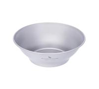 Boundless Voyage Ti1106T Assiette à vaisselle en titane avec sac de transport en maille pour extérieur Vaisselle et ustensiles en titane Bols à paroi simple pour sac à dos de camping