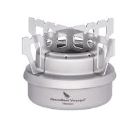 Boundless Voyage Ti2001c Mini réchaud à alcool en titane avec supports pour camping en plein air, poêle multi-combustibles, léger et polyvalent