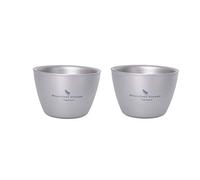 Boundless Voyage Ti3089D Lot de 2 tasses à thé en titane à double paroi pour le camping