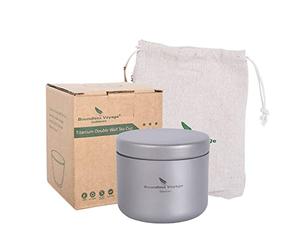 Boundless Voyage Ti3200D Mini pot à thé en titane ultraléger portable pour thé, café, thé 35 ml