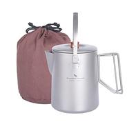 Boundless Voyage Titane Cafetière de camping 1,5 l Barista Bouilloire Cafetière Extérieur Voyageurs Feu de camp Capacité 50 Fl.Oz Ti3128D