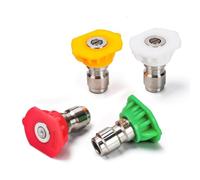 Bounons de la rondelle de pression, 0 °, 15 °, 25 °, 40 ° POWER POWER BUSUX TIPS4PACK, 1/4 pouce Connexion rapide, 4000 psi Four-piece set (0/15/25/40 degrees) Hole diameter 0.98mm (0.039in)