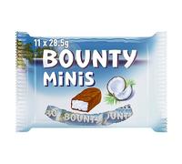 BOUNTY - Barres Chocolat au lait et Noix de Coco - 11 Minis Barres Sachet de 333g
