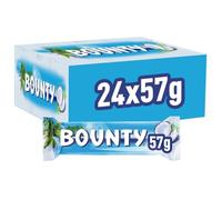 Bounty Barres chocolat au lait & noix de coco - 24 sachets de 2 barres - 1,368kg