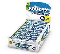 Bounty High Protein Bar (12x52g) Noix de Coco - 18 g de protéines par barre - Faible en sucre - Idéale après l’entraînement ou comme encas - Saveur noix de coco - Riche en protéines