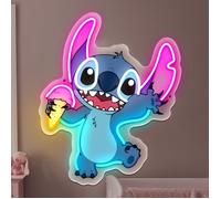 BOUNTY© - Lampe Néon LED Stitch & Glace, réglable et USB, décoration originale pour chambre ou cadeau anniversaire