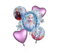 Bouquet 5 Ballons Aluminium La Reine Des Neiges 2 Multicolore