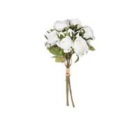 - Bouquet artificiel de 14 Roses - H. 40 cm - Blanc