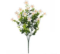 Bouquet artificiel d'eucalyptus en soie pour toile de fond de table de mariage, décoration d'intérieur, salon, chambre à coucher, fausse verdure méditerranéenne (A)