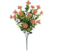 Bouquet artificiel d'eucalyptus en soie pour toile de fond de table de mariage, décoration d'intérieur, salon, chambre à coucher, fausse verdure méditerranéenne (D)