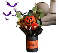Bouquet Artificiel d'halloween, Centre de Table avec Arrangement Floral, Artificielle avec Feuilles d'Eucalyptus pour Décoration d'Intérieur de Cheminée pour Ambiance Halloween