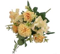 Bouquet artificiel en soie avec chrysanthèmes roses hortensias pour fête de mariage décoration d'intérieur (D)