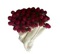 Bouquet Blanket Crochet, Crochet Flowers Rose Bouquet Blanket Handmade, Soft and Lightweight Knitted Throw, for Mother's Day Birthday Home Decor (A2-PCS)