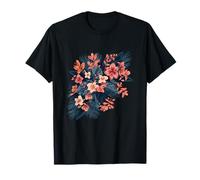 Bouquet botanique d'été avec Palmier Hibiscus Tropical T-Shirt