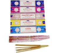 Bouquet Circulation énergétique Assortiment d'encens SATYA 5 parfums lot de 60 bâtons