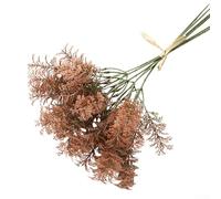 Bouquet d'artemisia artificiel d'intérieur avec aspect naturel - Convient pour une table de cheminée ou un bureau - Marron foncé