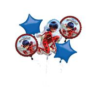 Bouquet De 5 Ballons Aluminium Ladybug Multicolore