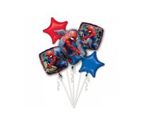 Bouquet De 5 Ballons Aluminium Spiderman Rouge