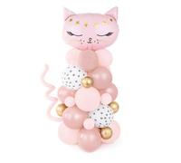 Bouquet de ballons chat rose 140 x 83 cm - Rose